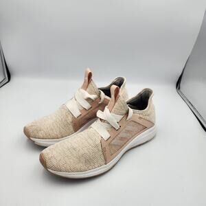 Adidas Womens Edge Lux Running Shoes Pink Beige CQ1239 Low Top Lace‎ Up 6.5M